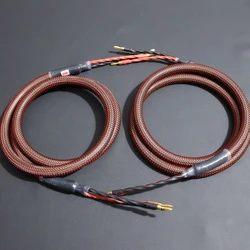 Imported from the Netherlands Hi-end Van Den Hul Speaker Cable OCC Silver Plated conductor HiFi Audio Line Banana/Y spade Plug