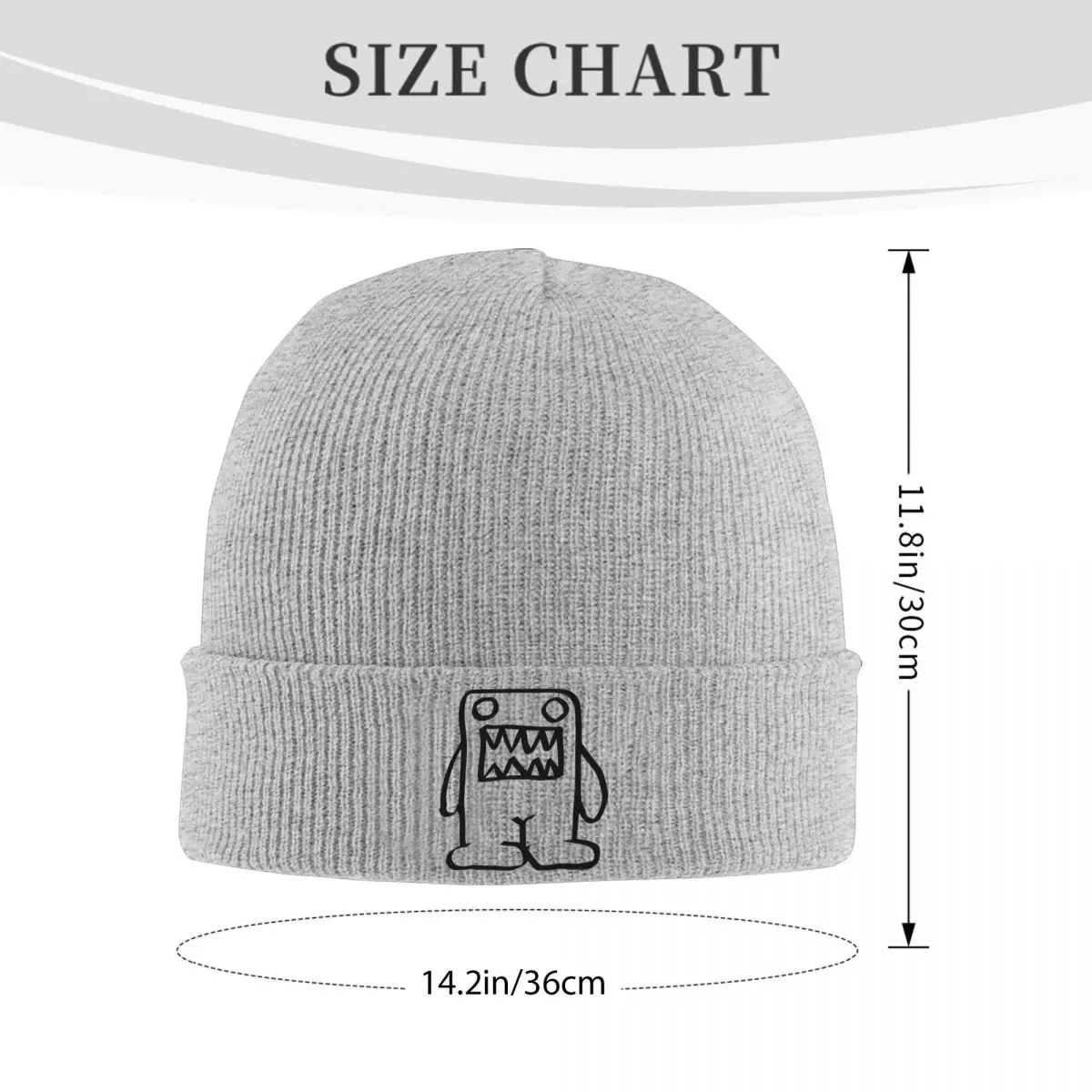 JDM Domo Kun Doll Face Knitted Hat Beanie Autumn Winter Hats Warm Hip Hop Cap for Men Women