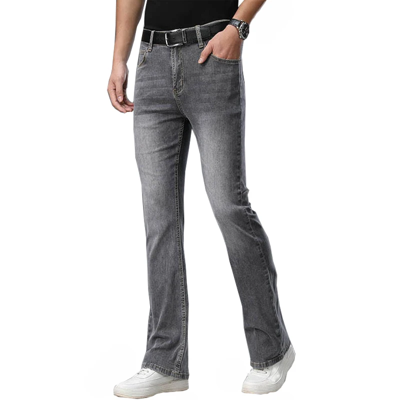 

Jeans For Men Spring and Autumn style Men's Thin Flared Jeans Korean Grey Jeans Size 28-38