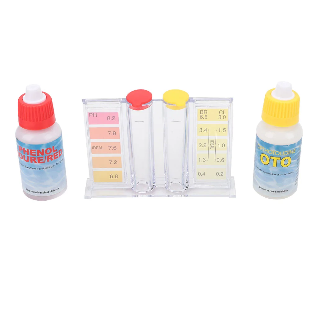 Picture 5: Pool Water Test Kit PH Chlorine Test Indicator Liquid Water Quality Test Accessories Box Swimming Pool Special Test Kit