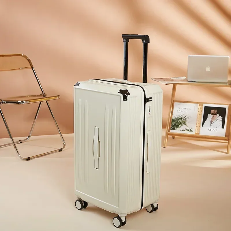 Rolling Luggage Travel Large Capacity Trolley Box Aluminum Alloy Corner Travel Bag Suitcase Fashion Solid Trunk Package Case