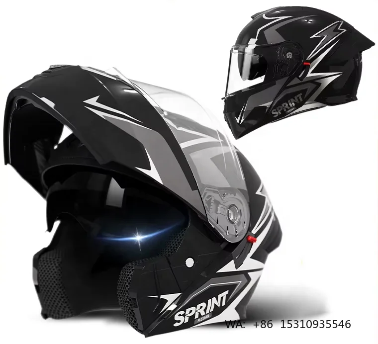 

High Quality Men's Full Face ABS Motor Cycle Helmet Modular Design New Condition for Adults Motorcycle Riding