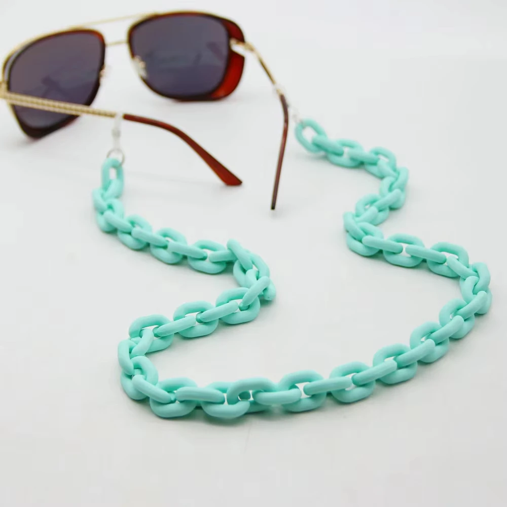 Macaron Color Matte Oval Link Acrylic Glasses Chain for Women Fashion Sunglasses Chains Lanyard Neck Strap Cord Jewelry Gifts