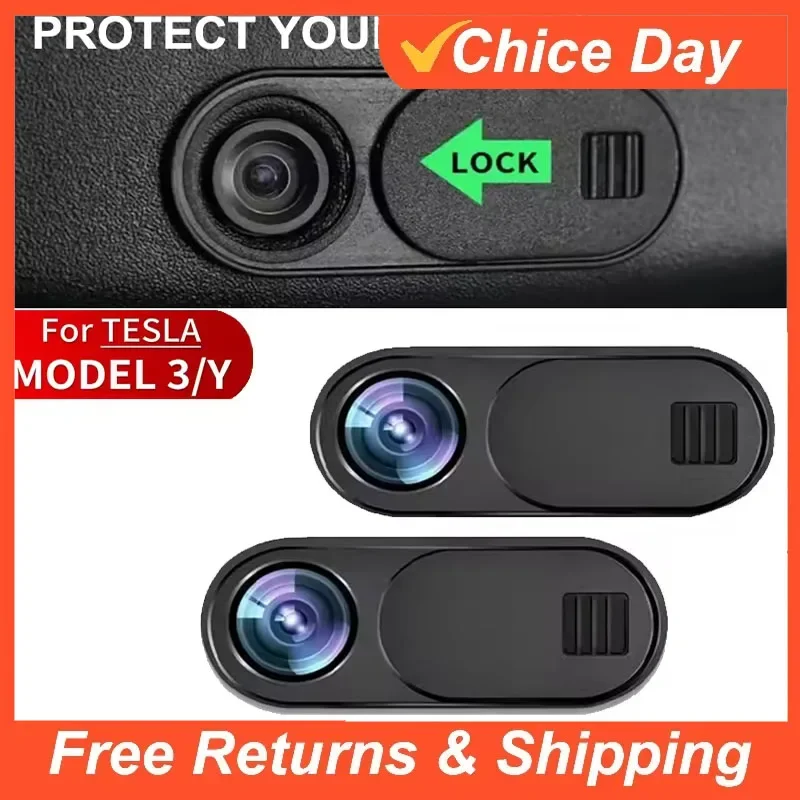 Car Keep Your Life Private With Webcam Cover For Tesla Model 3 Y 2017-2025 Interior Camera Easy To Install With Huge Impact
