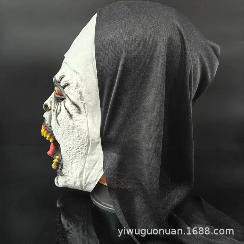 หน้ากากแม่ชีสำหรับคอสเพลย์ หน้ากากแม่ชีสยองขวัญสำหรับฮาโลวีน อุปกรณ์ประกอบฉากหนังสยองขวัญ ชุดคอสเพลย์