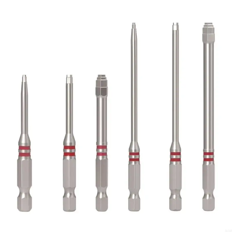 Screwdriver Drill Bit Set Quick Releases Holder Adapter 6Pcs With Ergonomic Handle M4YD