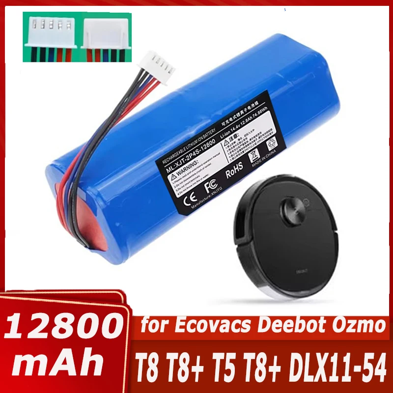 

New 14.4V 12800mAh Li-ion Battery T-4S2P-A T9 T8 T5 for Ultenic T10 T20 X1 DX65 Robot Vacuum Cleaner