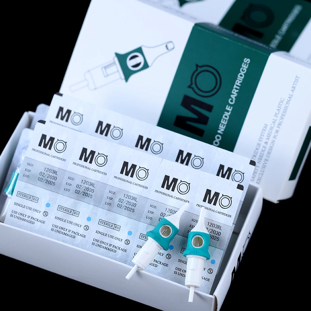 

MO Cartridge Tattoo Needles M1 Magnum with Finger Ledge Disposable Sterilized Safety Tattoo Cartridge for Machines Grips 20Pcs