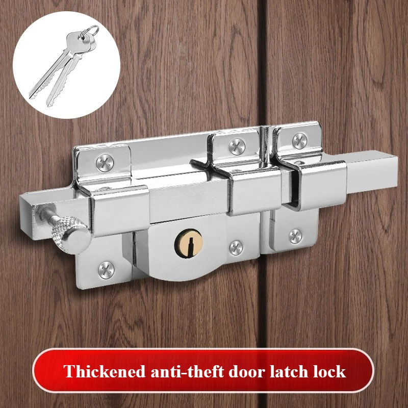 1Pcs Stainless Steel Sliding Barn Door Lock Hardware Gate Latches, Window Closet