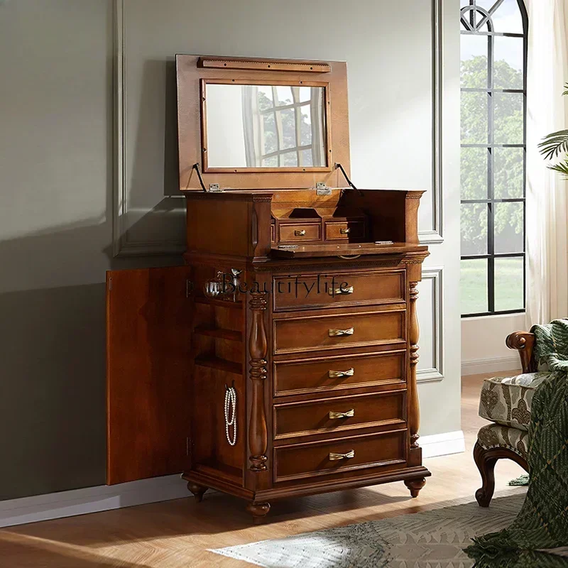 

American chest solid wood bedroom storage decorative multi-functional storage drawer