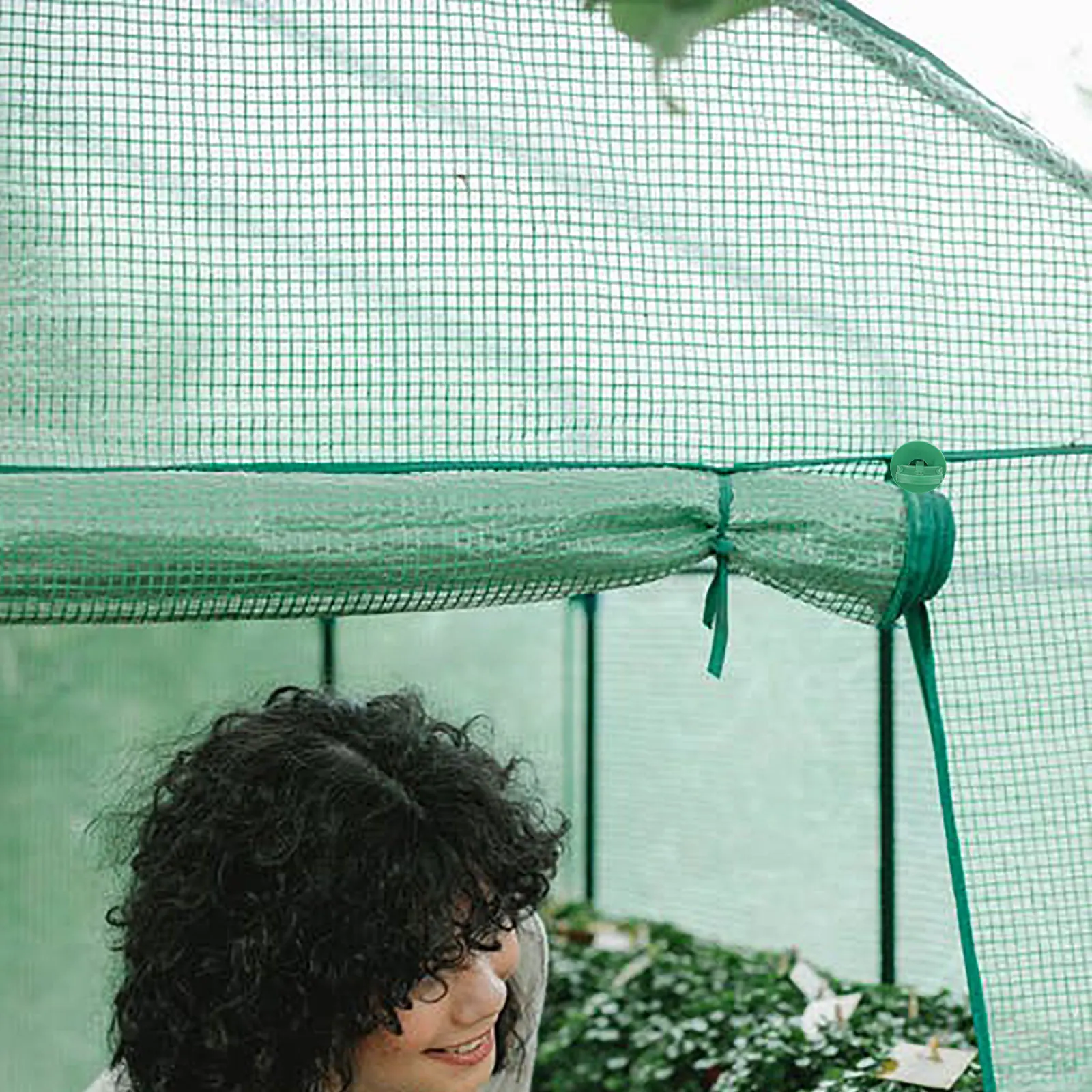 

50pcs Greenhouse Fixing Buckle Durable Plastic Garden Connector Clamp for Shading Net Support Vegetable Plant Cage Rattan