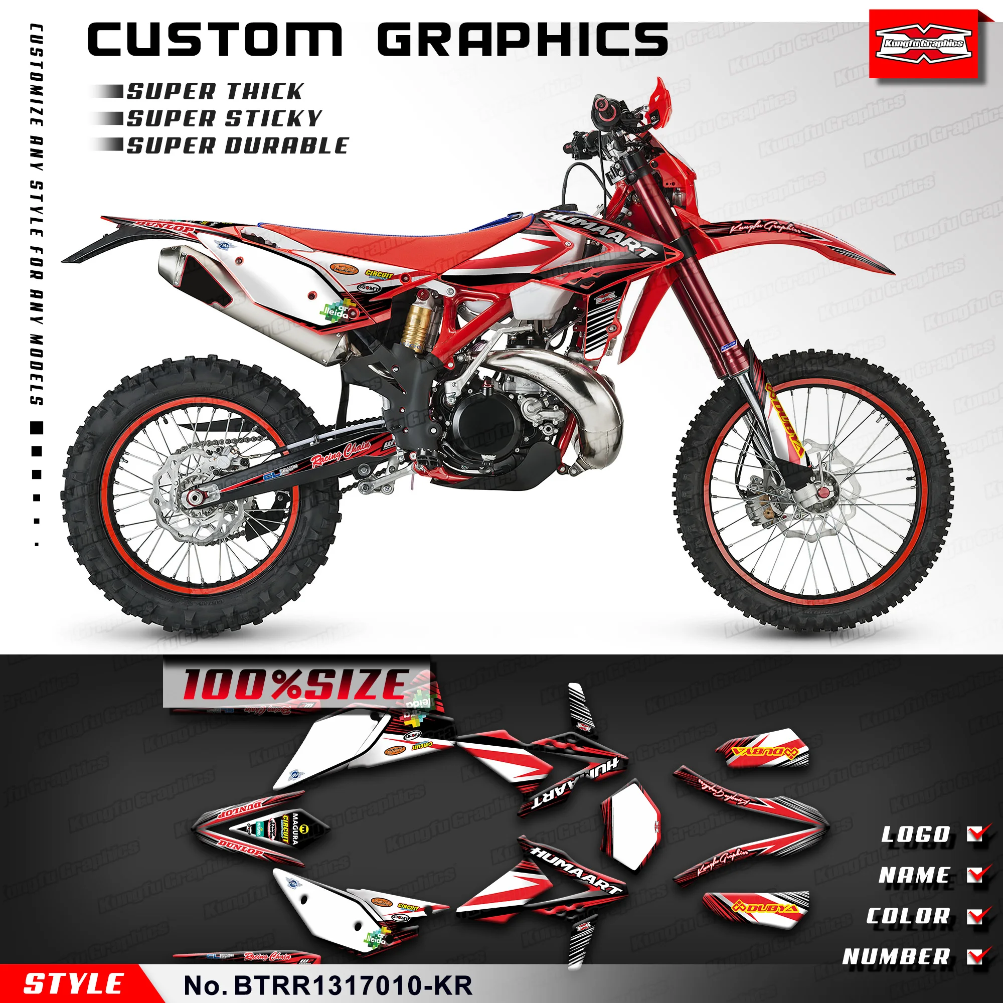 

KUNGFU GRAPHICS Racing Graphics Vinyl Wrap для Beta 250 300 350 390 430 RR 480 2013 2015 2014, BTRR1317010-KR