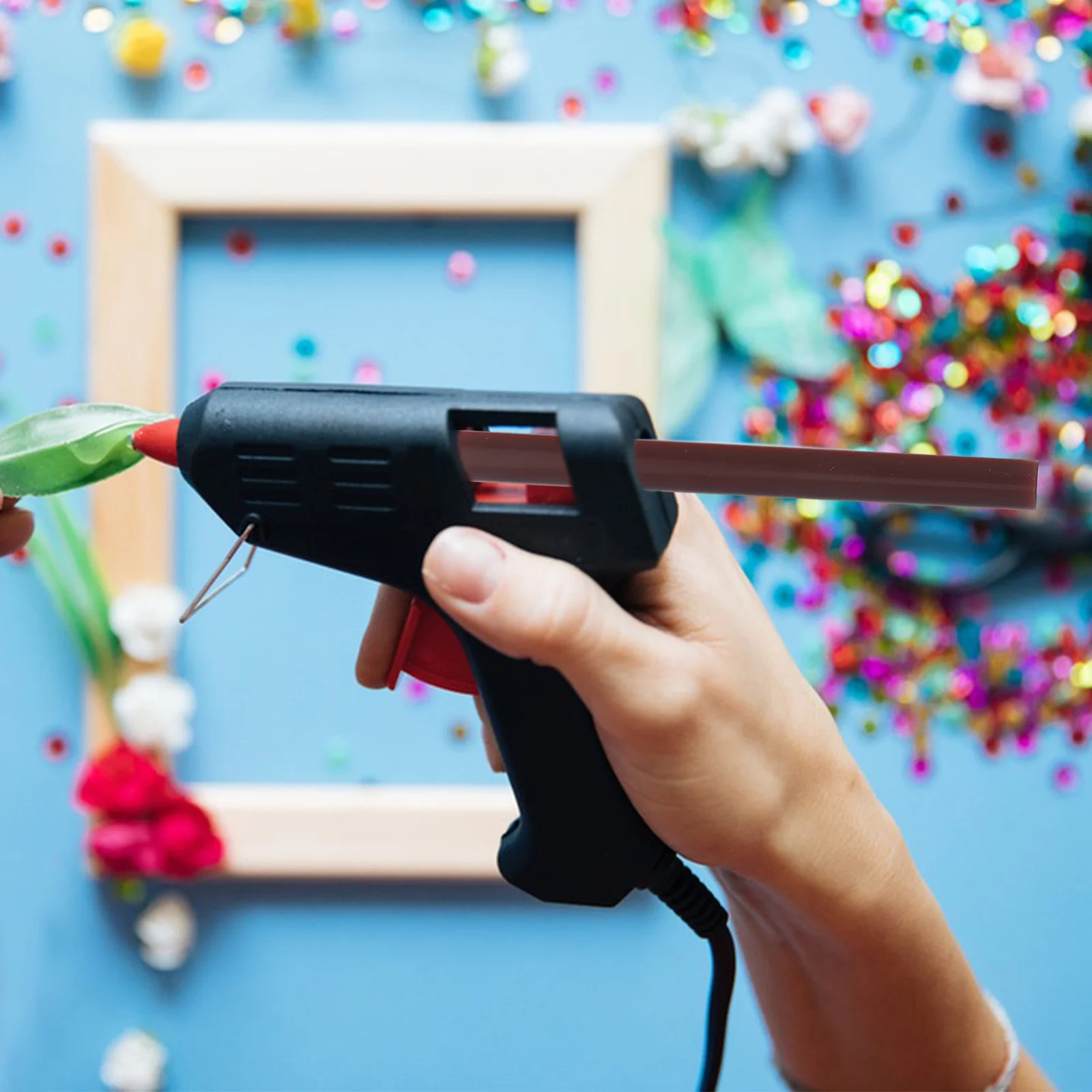 36Pcs Crafting Hot Glue Sticks Vibrant Colors Time Strong Adhesion for DIY Projects Home Decor Sealing Large Area