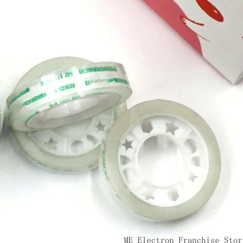 T5EA 6/8/10/12PCS شريط لاصق واضح لشريط التغليف موزع الشريط للمكتب