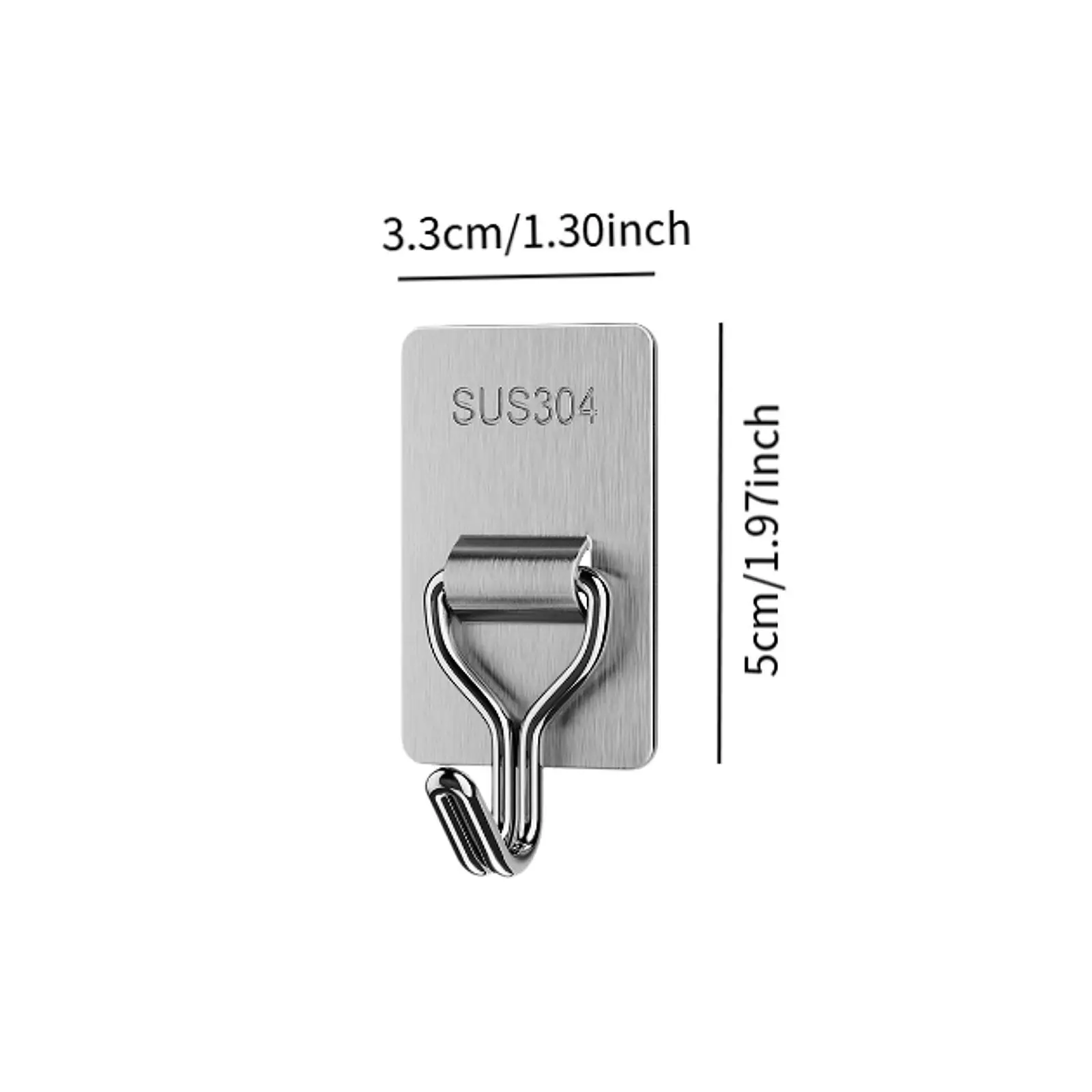 20Pcs Stainless Steel Wall Hooks Utility Hook for Towel Kitchen Shower