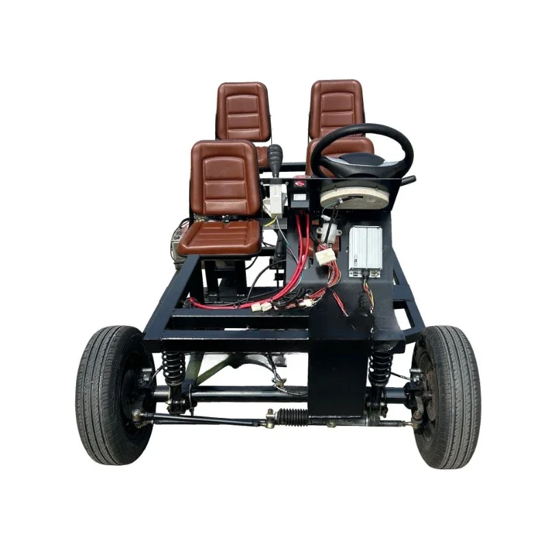 Electric four-wheeled trolley float chassis four-wheeled flat trolley accessories chassis assembly remote control car high power