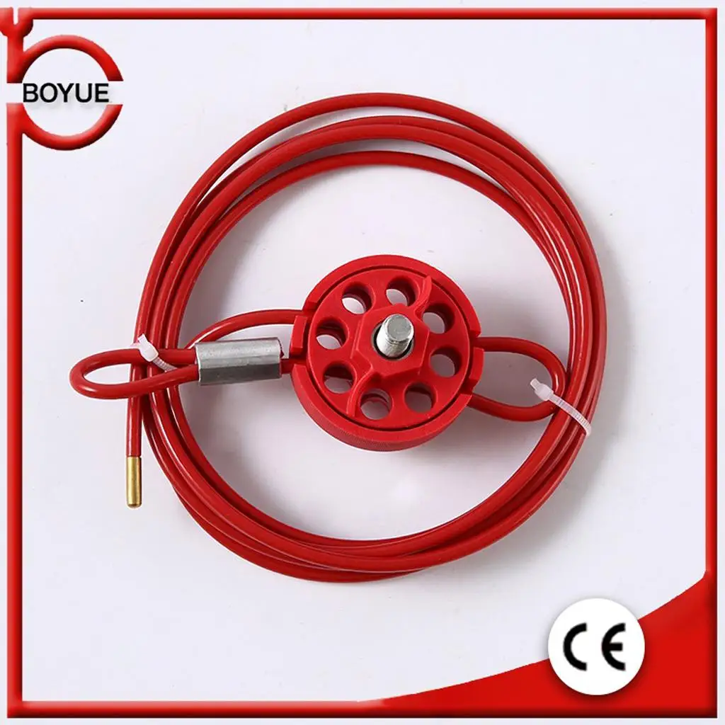 Cable LOTO Safety Lockout Tagout Device Electric Lock Mechanism Adjustable Steel Wire Lock for Equipment