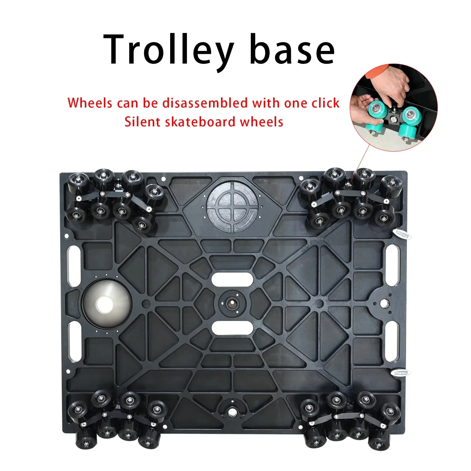 

Aluminum Alloy Camera Dolly Cart Slider Track Trolley Film Mobile Shooting with Handle - Camera Accessories