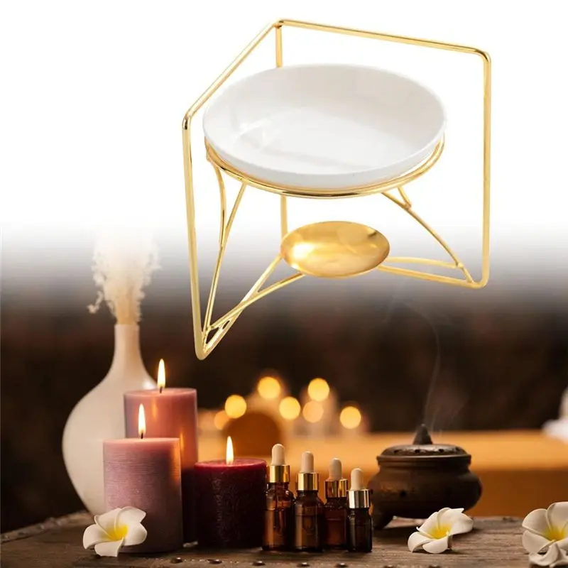 ABUH-Gold For Living Room Bedroom Or Office Use Golden Book Style Essential Oil Diffuser Aromatherapy Burner Melt Warmer
