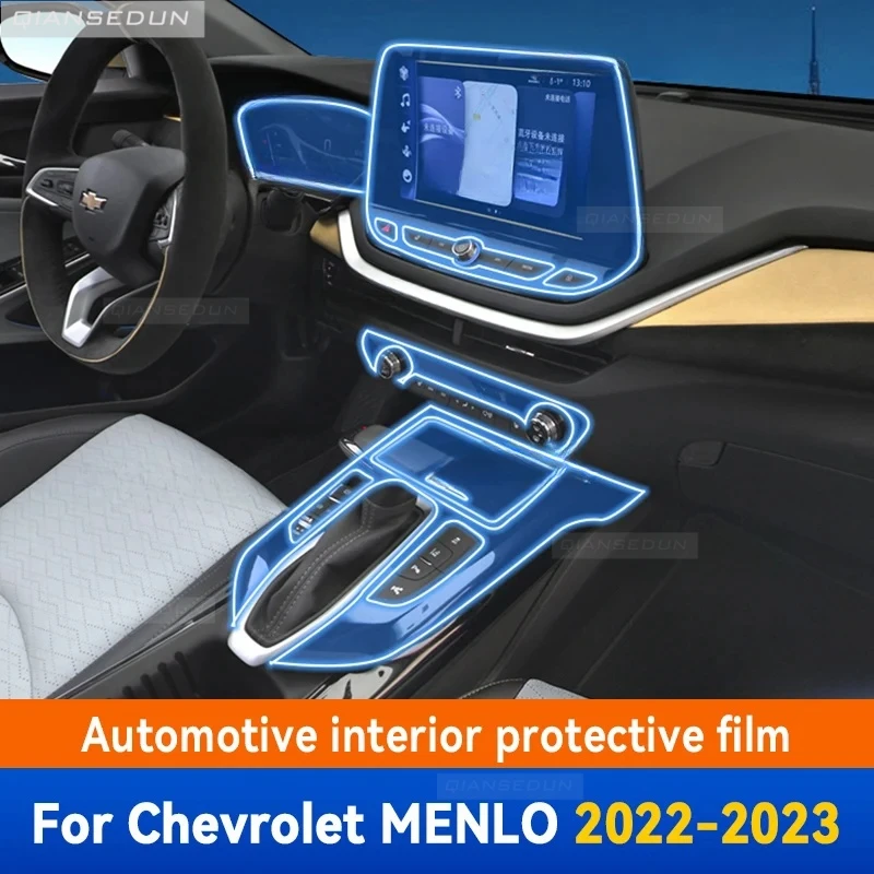 

For Chevrolet MENLO 2022 2023 Gearbox Panel Dashboard Navigation Automotive Interior Protective Film Anti-Scratch Accessories