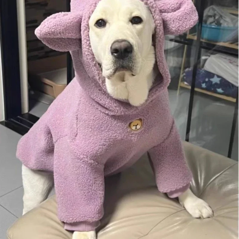 Pet Clothes Dog Labrador Clothing Coat Jacket Hoodie Sweater Clothes for Dogs Cotton Clothing for Dogs Sports Style Dog Clothes