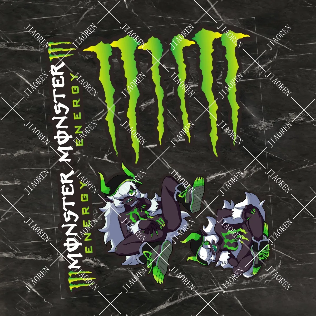 

Рождественская светоотражающая наклейка Monster Energy с логотипом, шлем, автомобильный велосипед, бак, наклейка, 2025, новая наклейка