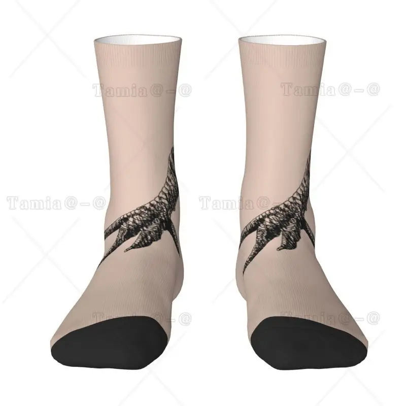 

Забавные мужские носки с рисунком куриных лапок на заказ, унисекс, теплые удобные носки с 3D принтом мультяшных животных