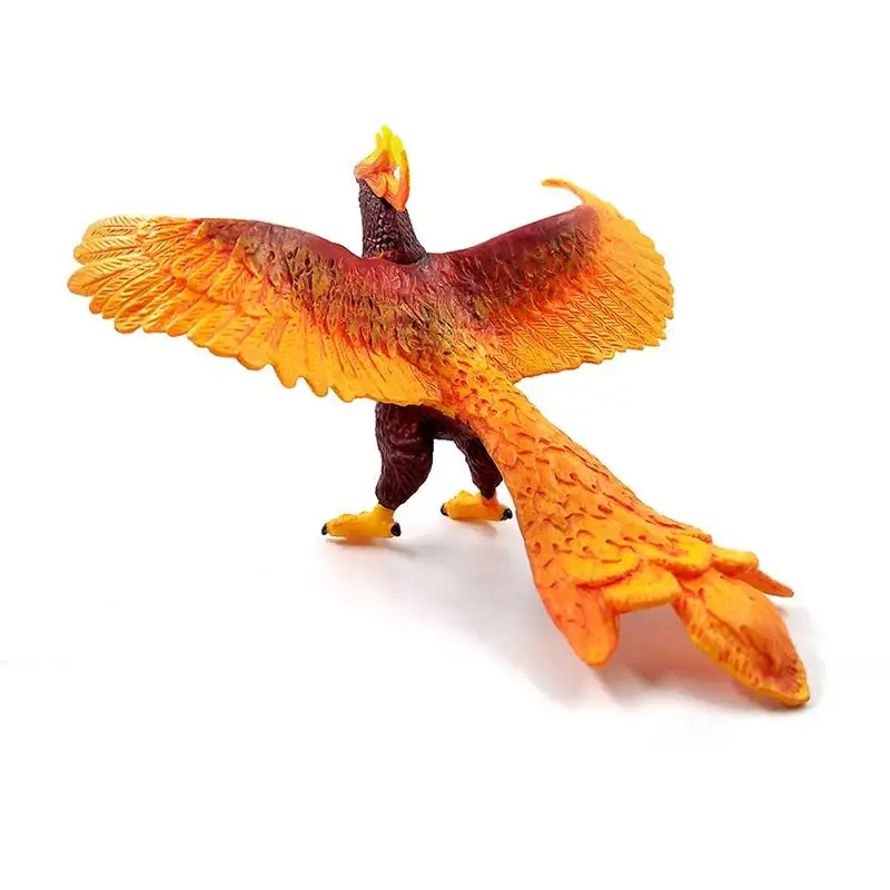 New Original Simulation Chinese Phoenix Red Action Figures Bird Pvc Figurines Education Kids Toy Gift