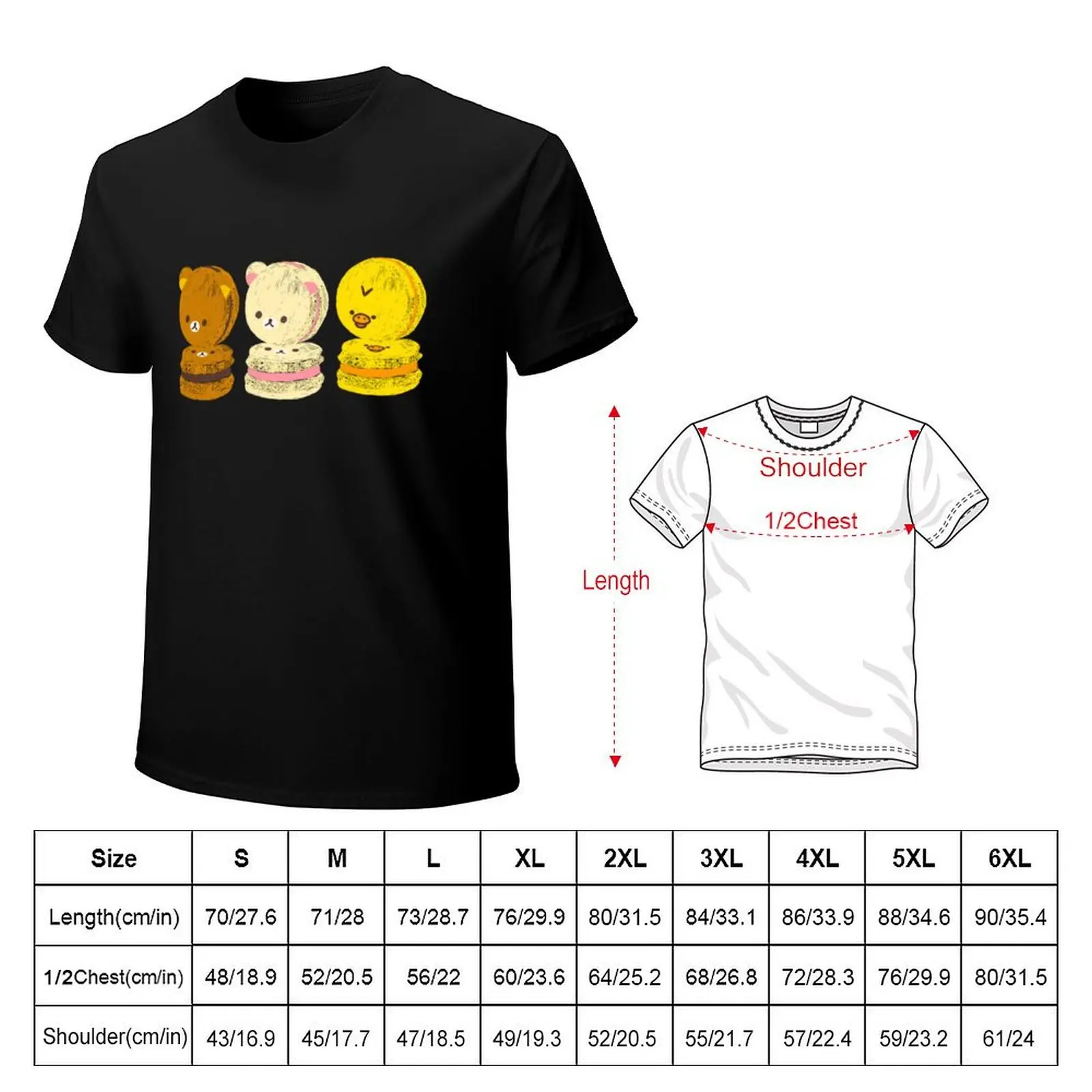 Rilakkuma Macarons T-Shirt boys whites sports fans anime stuff oversized graphic tee Short sleeve tee men