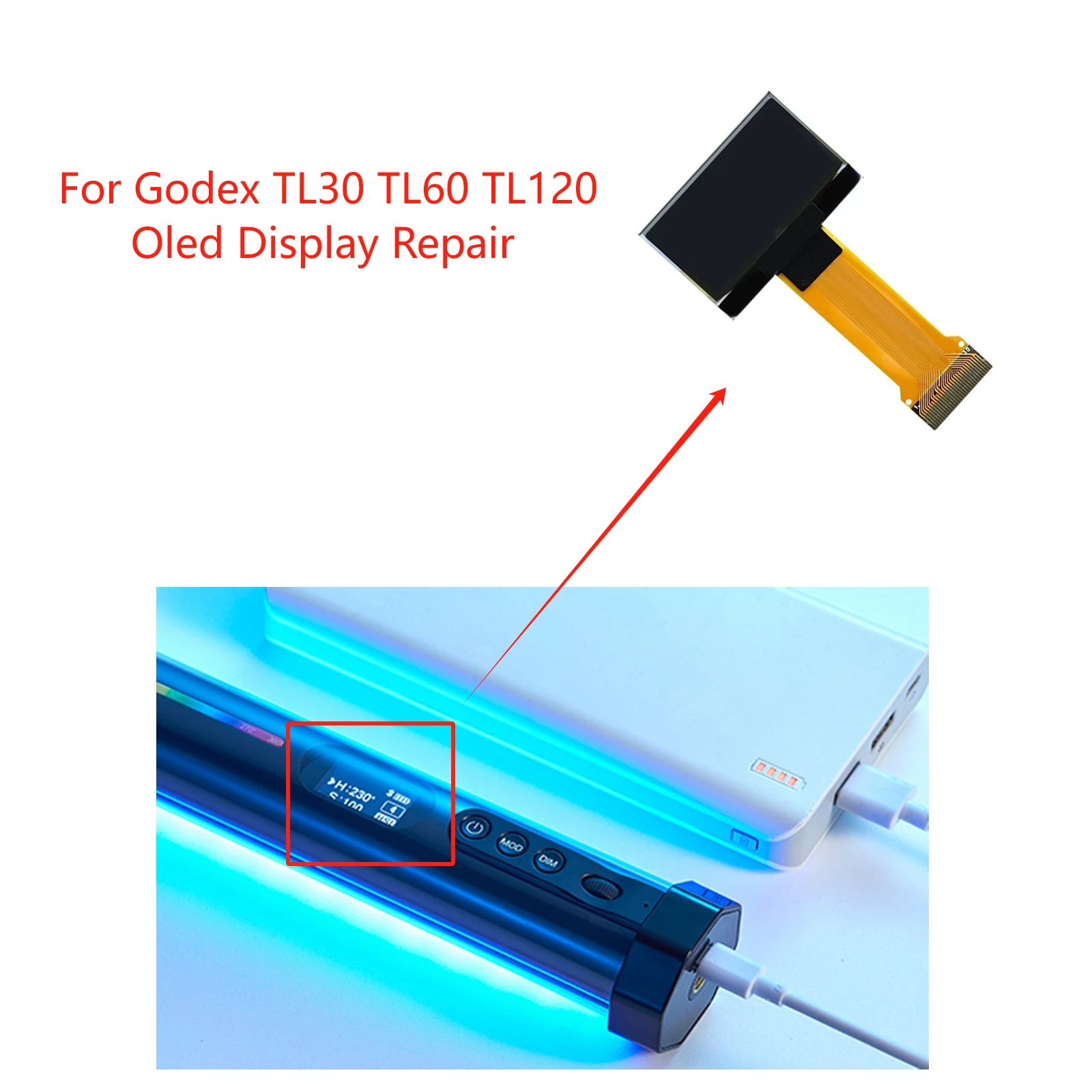 Image of Neuer OLED-Bildschirm für Godox TL30 TL60 TL120 Ersatz/Reparatur