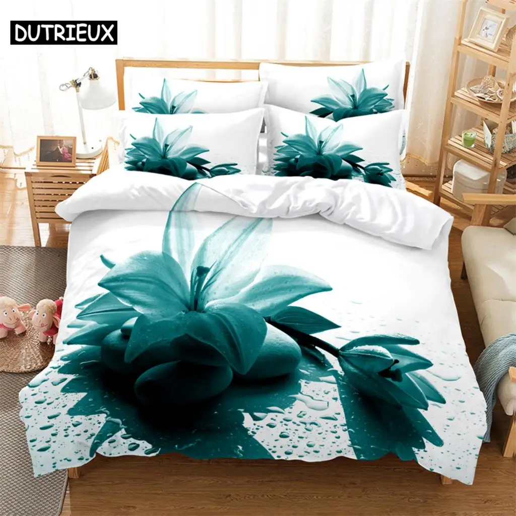 

3D HD Digital Printing Custom Duvet Cover,Comforter/Quilt/Blanket case Queen King Bedding duvet cover cotton Flowers