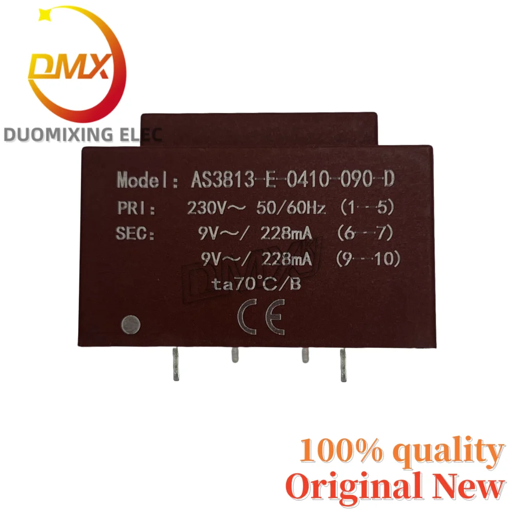 2PCS/LOT 100% Brand-new AS3813-E-0410-090-D High quality transformer PRI:230V~50/60Hz SEC: 9V~/228mA ta70°C/B Transformer