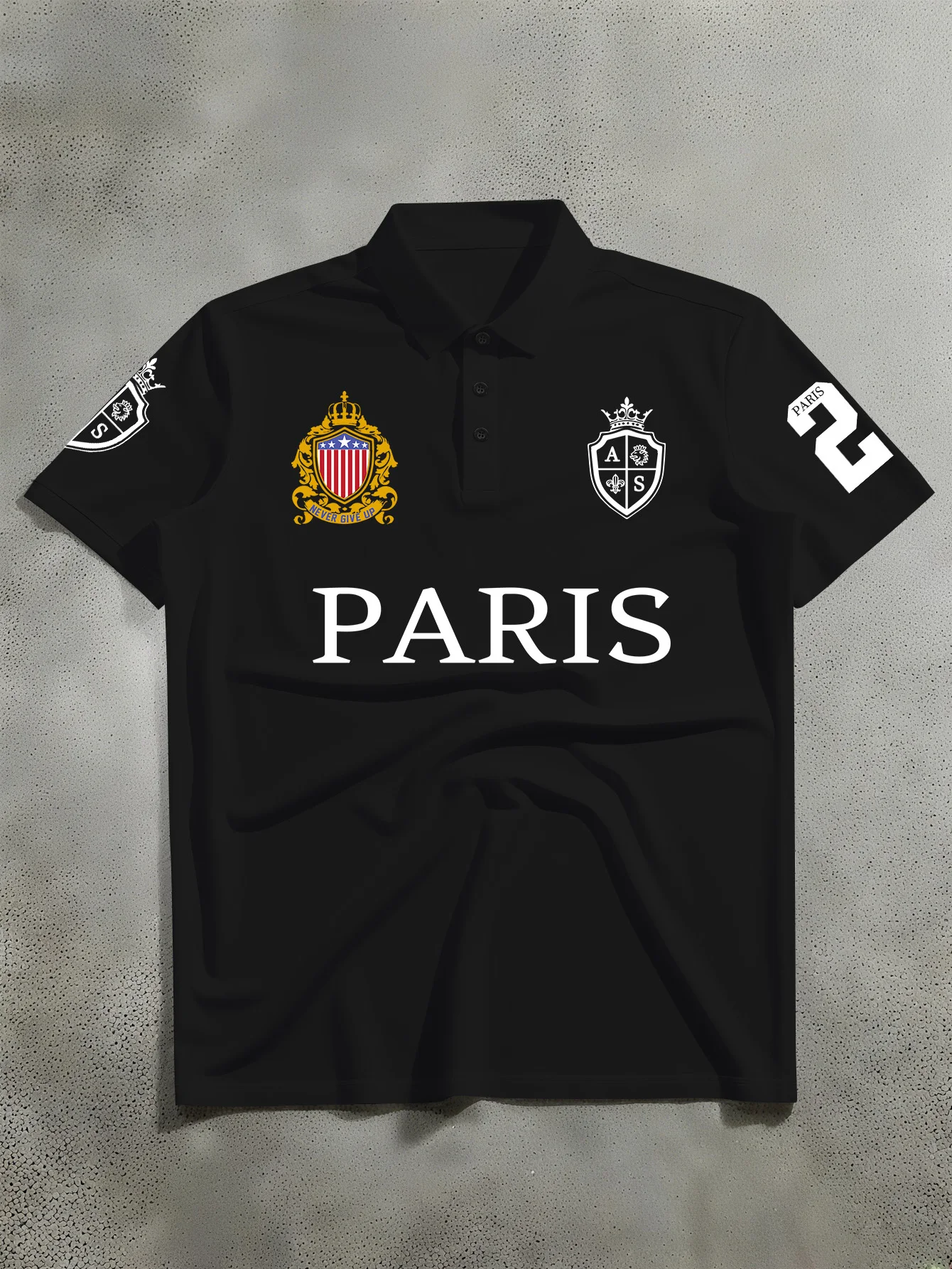 2026 Summer New Men's Short Sleeved Polo Shirt, Paris "Paris" Letter Printed Polo Shirt, Suitable for Outdoor Sports