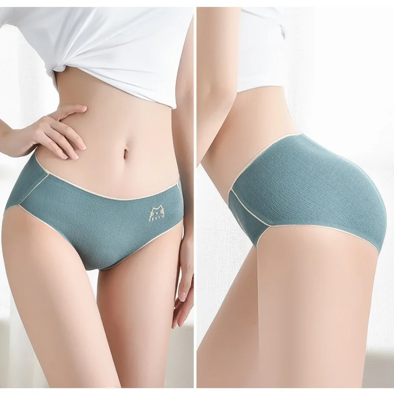 Letter Large Size Briefs Women Cotton Panties Interior Antibacterial Underpants Female Lingerie Intimates Underwear XXL