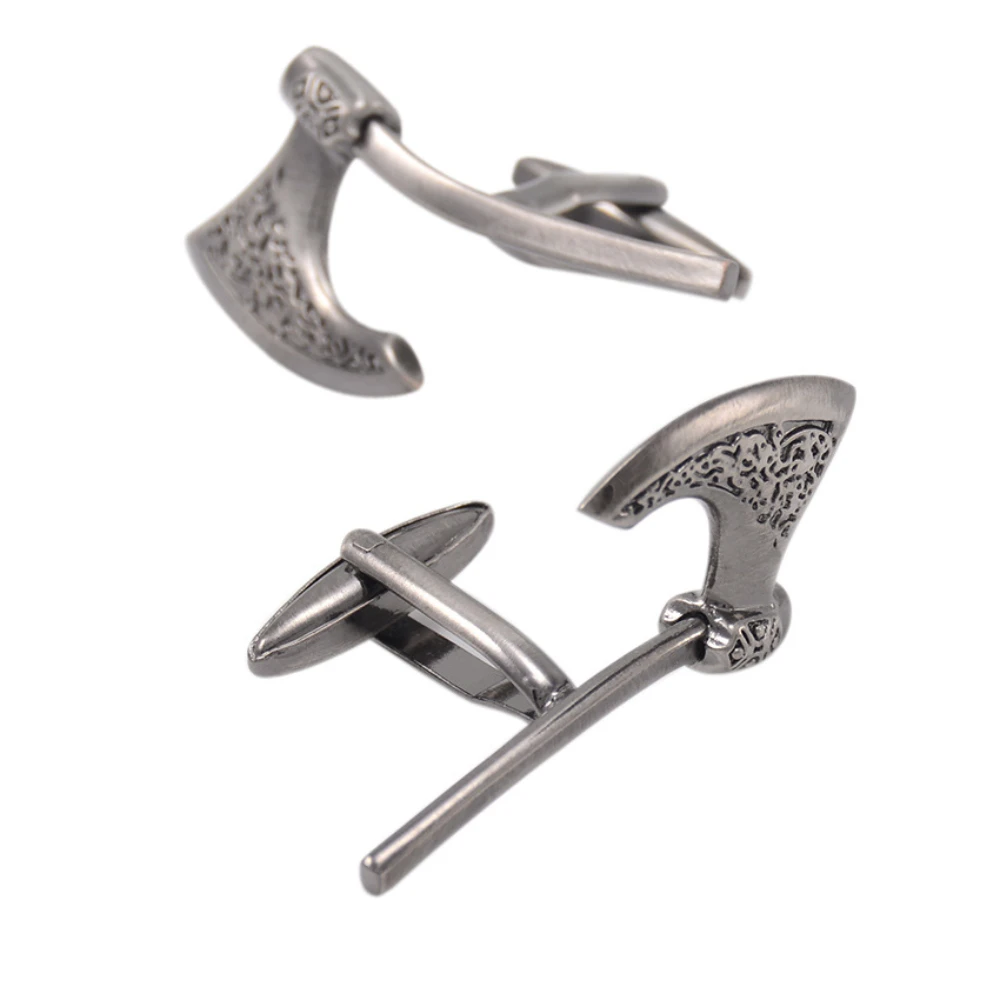 Retro Axe Shaped Cufflinks Men's Shirt Embossed Sleeve Studs Business Banquet Formal Suit Shirt Cufflinks Accessories