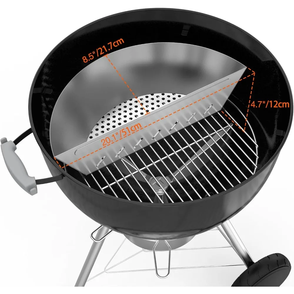 

Stainless Steel Charcoal Basket Charcoal Briquet Holder for Weber 22 Inch Kettle Grills and Other Similar Charcoal Grills