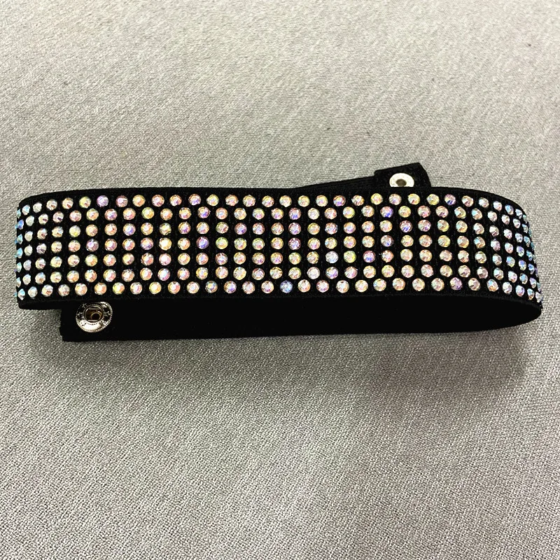 4cm Cummerbund Women Rhinestones Elastic Waist Belt for Latin Ballroom Waltz Salsa Dance Dresses Costume D0357 Fashion Belt