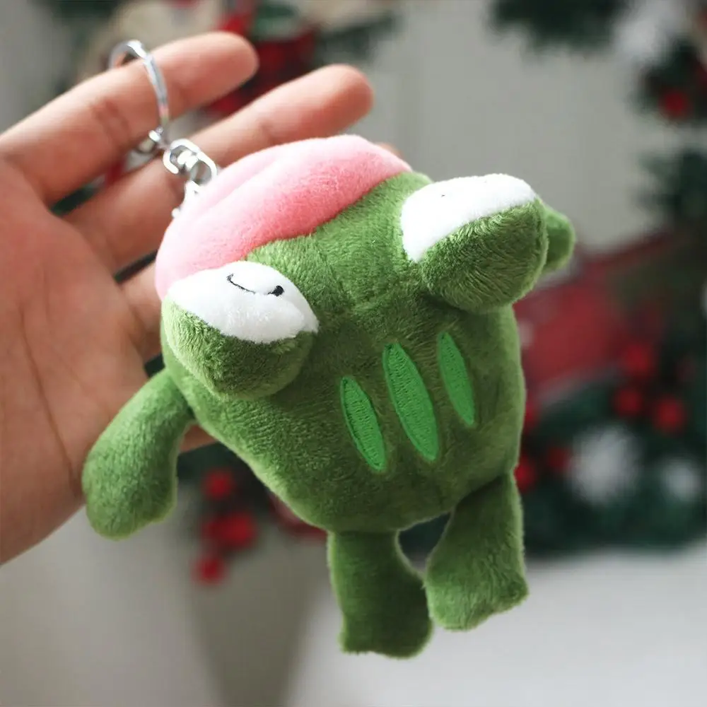 Porte-clés en peluche animaux doux, pendentif sac à dos, poupées animales, porte-clés grande bouche, grenouille beurre, cadeau mignon