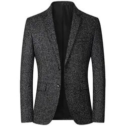 Novo blazers masculino moda magro ternos casuais casacos cor sólida ternos de negócios jaquetas blazers dos homens topos marca roupas masculinas 2022