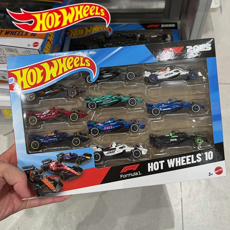 hot-wheels-2025-f1-formula-1-set-di-auto-in-metallo-pressofuso-10-pezzi-scala-1-64-veicolo-da-corsa-in-lega-modello-da-collezione-per-appassionati-adulti