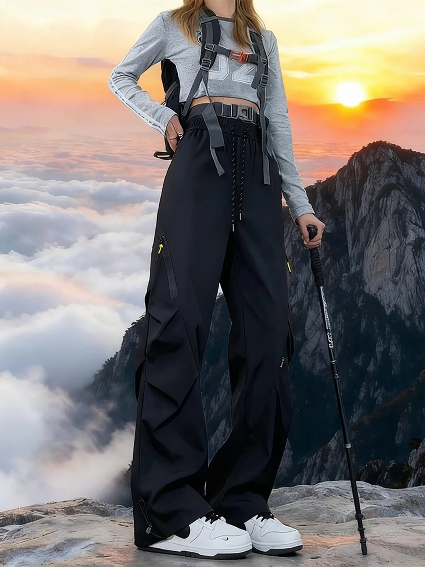 

Men's Outdoor Fce Lined Work Trousers Winter Paratrooper Skiing Pants Cold Resistant Hiking Snowboarding Trousers Straight...