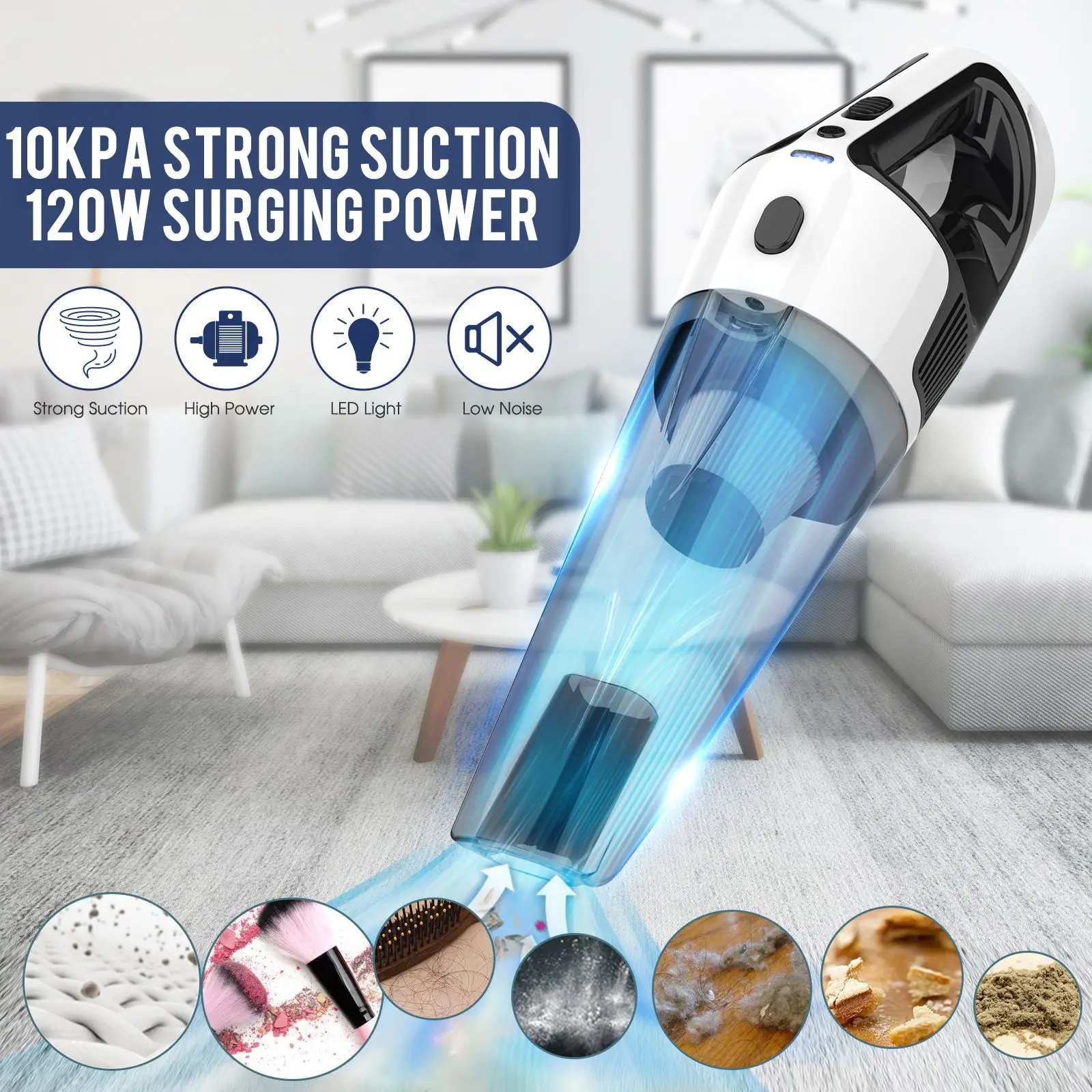 SZUK Super Powerful New Car Vacuum Cleaner portable Vacuum Cleaner Handheld Strong Wired Strong Suction Car Cleaning Machine