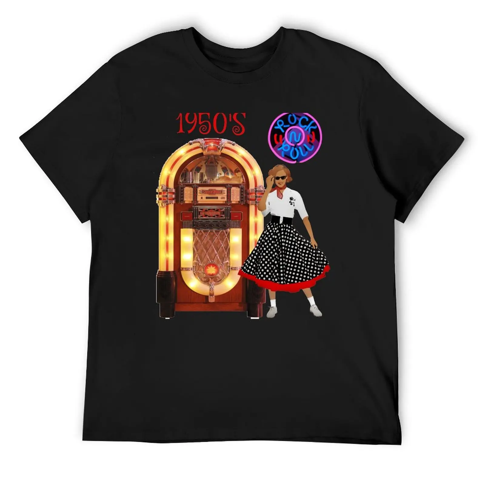 

Rock and Roll Vintage Jukebox T-Shirt animal prinfor boys graphic t shirt vintage vintage clothes t shirt men 100℅ cotton