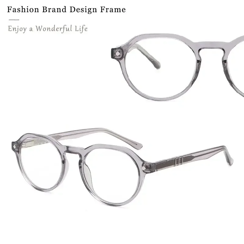 CATERSIDE Neue Mode Rezept Brillen Runde einfache Design Brillengestelle Anti Bluelight Computer Brilleoptical