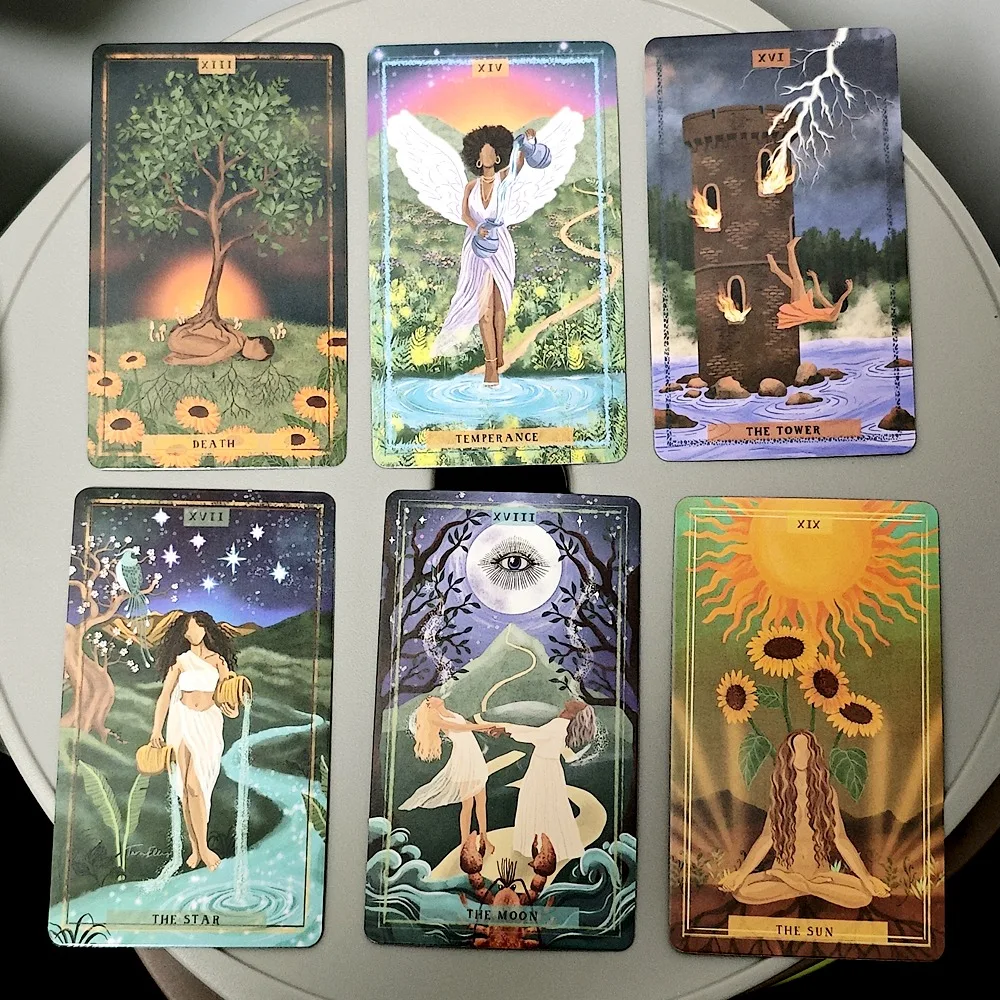 Earth Woman Tarot Deck 78 Pcs Tarot Cards Nurture Your Intuition and Celebrate Mother Nature\'s Wisdom 10.3*6cm