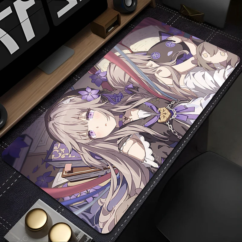 Mouse Pad Computer Speed Type Varpet Mat For E-sports Players Laptop Keyboard Pad H-honkai Star Rail Herta Mousepad PC Desk Mat