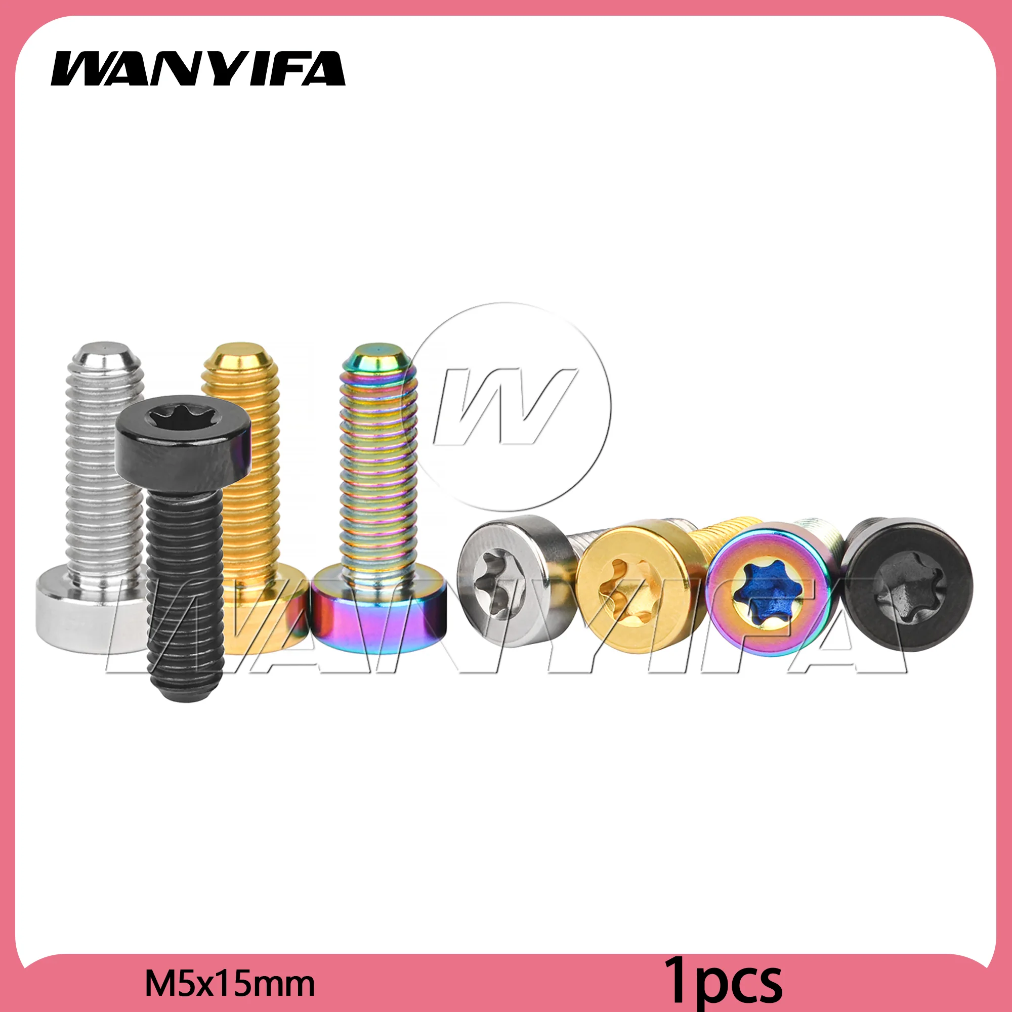 

Wanyifa M5x15mm Titanium Bolt T25 Torx Head Screw For Bicycle Screws Accessories