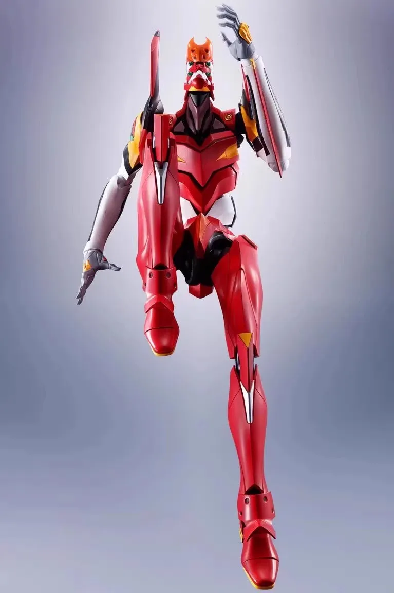 Anime EVA Figure EVANGELION-02 Production Model Assembly Accessories Model Toy Gift Collection 16CM Action Figure Red Body