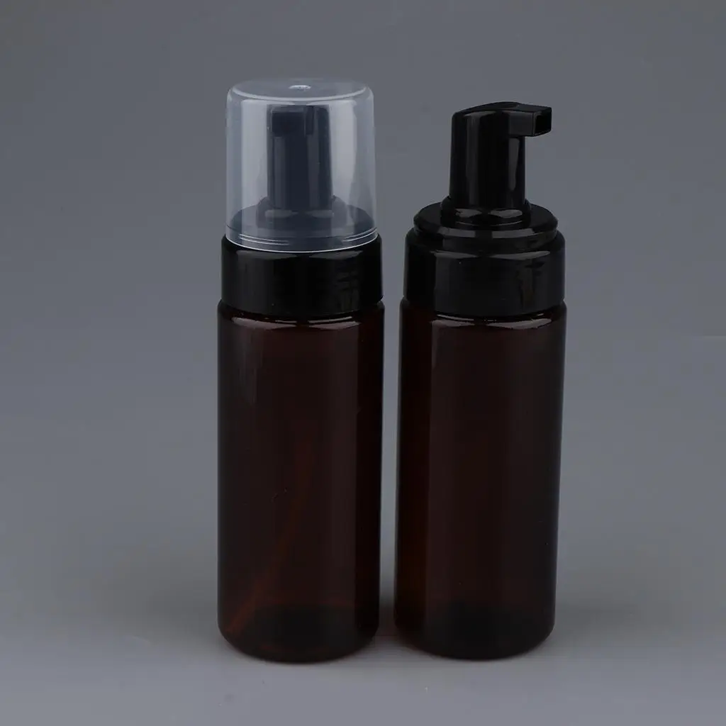 2Pieces 150ml Press Pump Dispensers Foaming Soap Bottle Refill Empty Cosmetic Bottles with Clear Cap