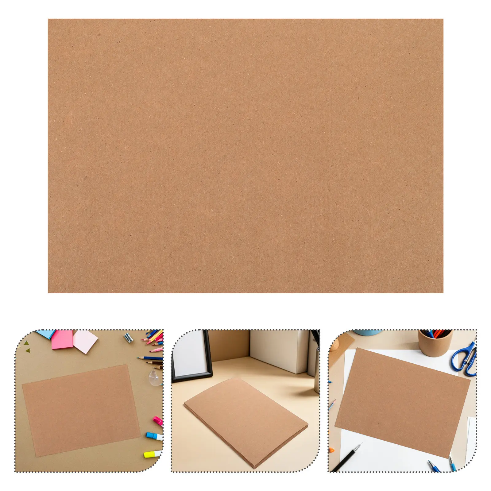 100-pcs-kraft-paper-cardboard-chipboard-for-book-binding-binder-backing-boards-brown-binders